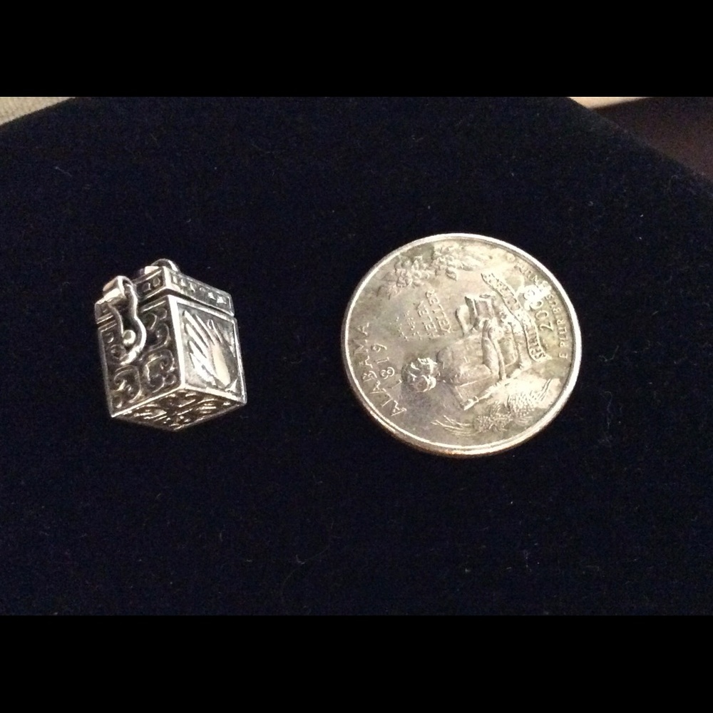 Silver 925 Box Charm/Pendant ,Opens